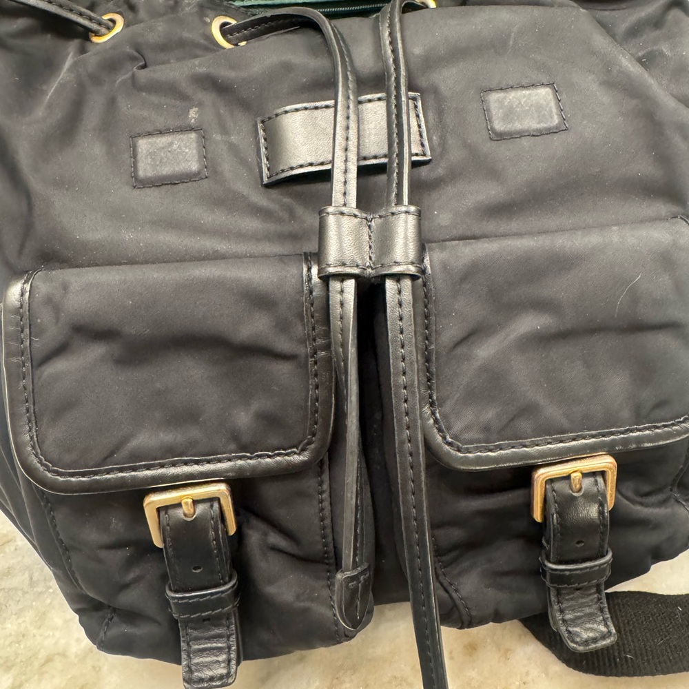 Black Backpack with Gold Accents - Picture 4 of 5